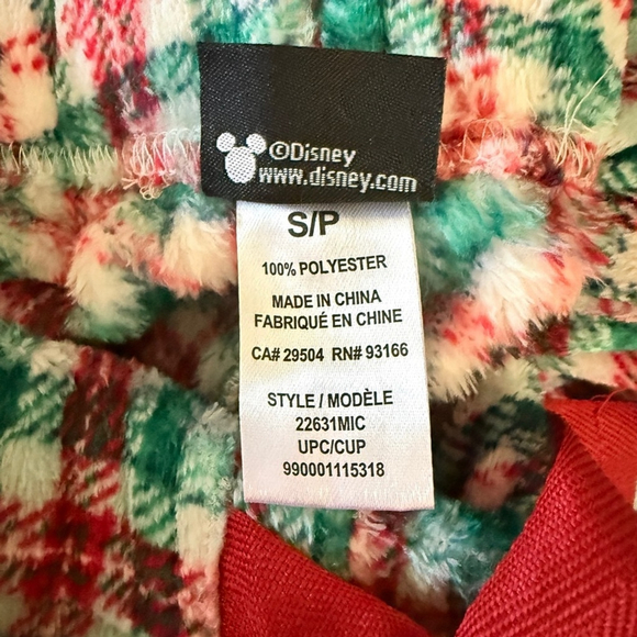 Disney Mickey & Minnie Christmas Adult Unisex Pajama Set Size S NWT - Picture 7 of 7